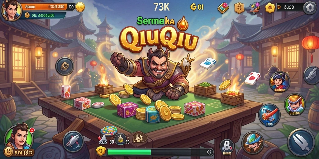 Tangkapan layar gameplay QiuQiu yang penuh aksi dan keseruan.