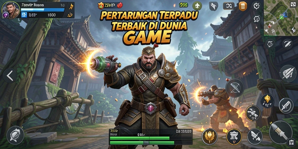 Screenshot gameplay 7SVIP menampilkan pertarungan epik antara karakter.