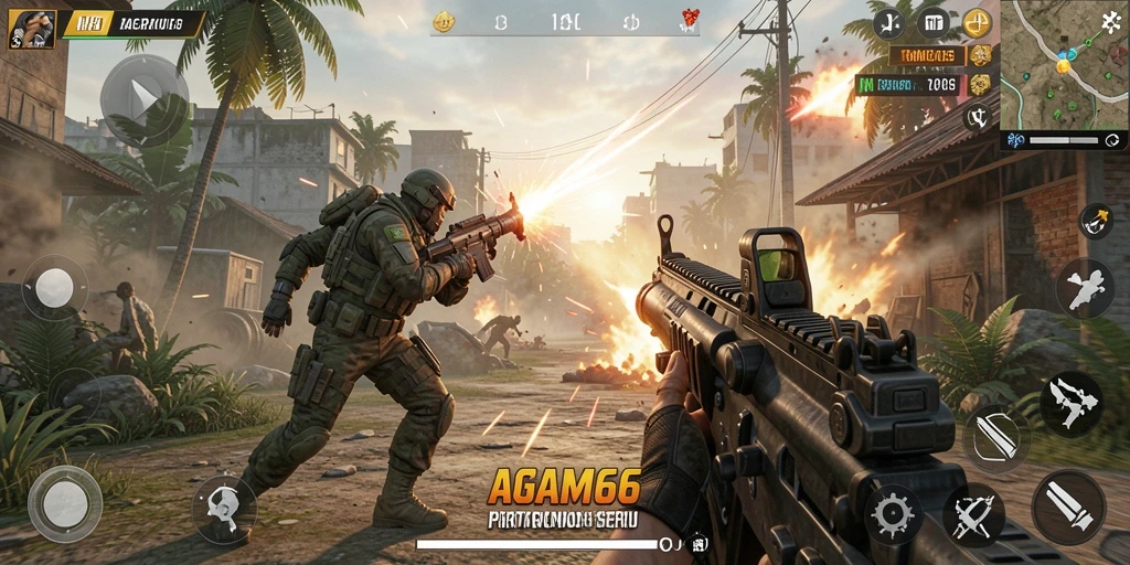 Tampilan gameplay AGAM66 yang mendebarkan dalam pertempuran TPS.