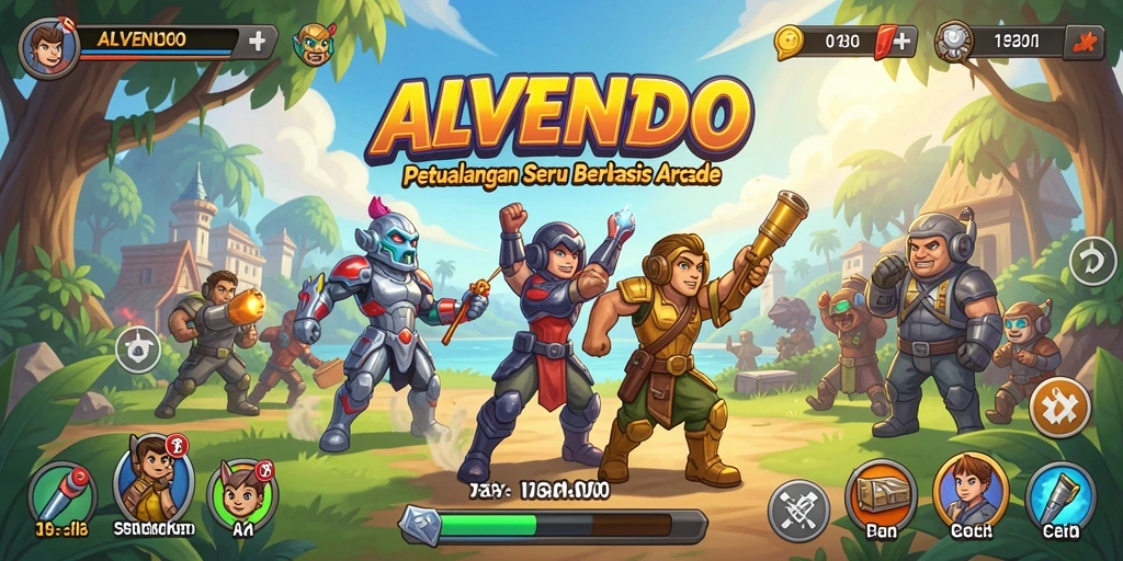 Gameplay seru dalam ALVENDO dengan berbagai tantangan menarik.