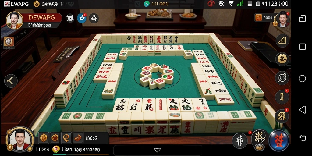 Tampilan gameplay Mahjong yang menawan dan interaktif.