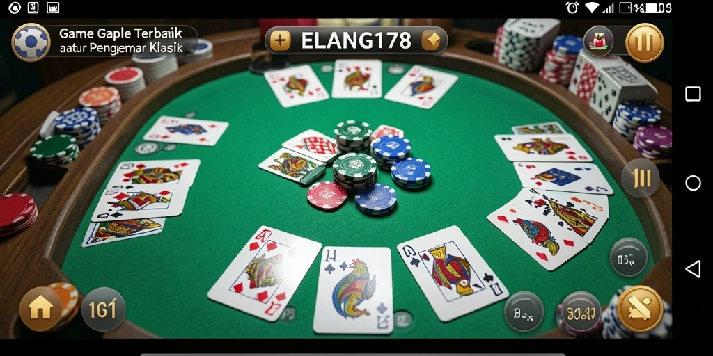 Tampilan gameplay menarik dari ELANG178 dalam permainan Gaple.