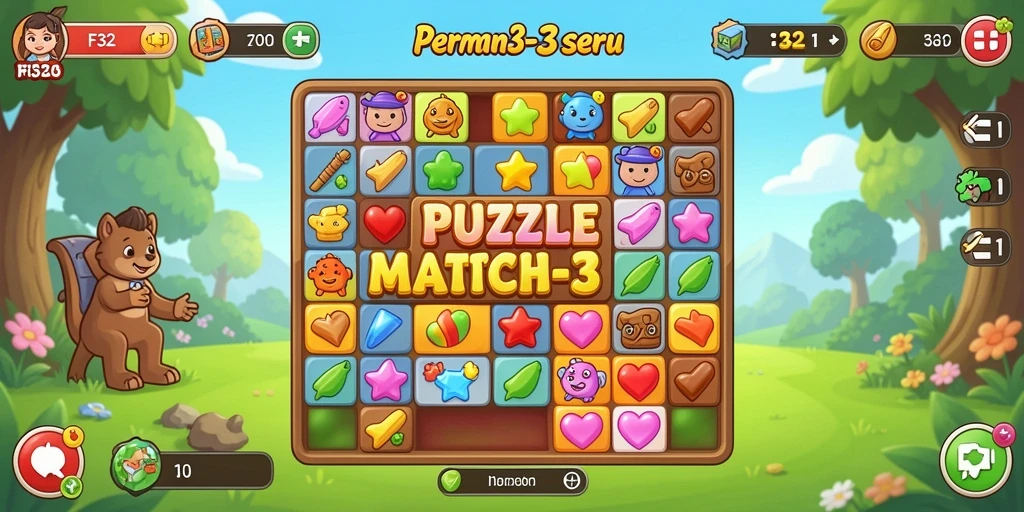 Gameplay F32 yang menantang dengan grafis cerah.