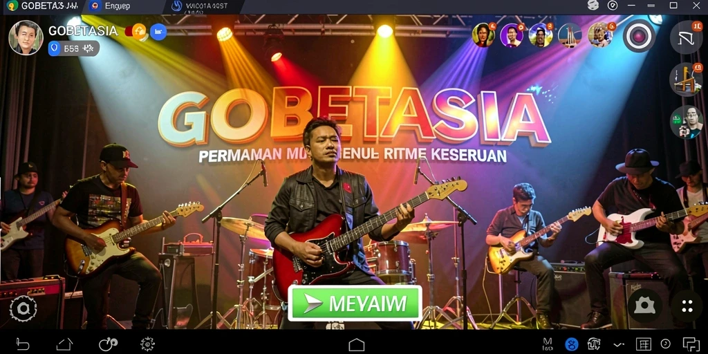 Tangkapan layar gameplay GOBETASIA menampilkan pengalaman musik yang mengasyikkan.
