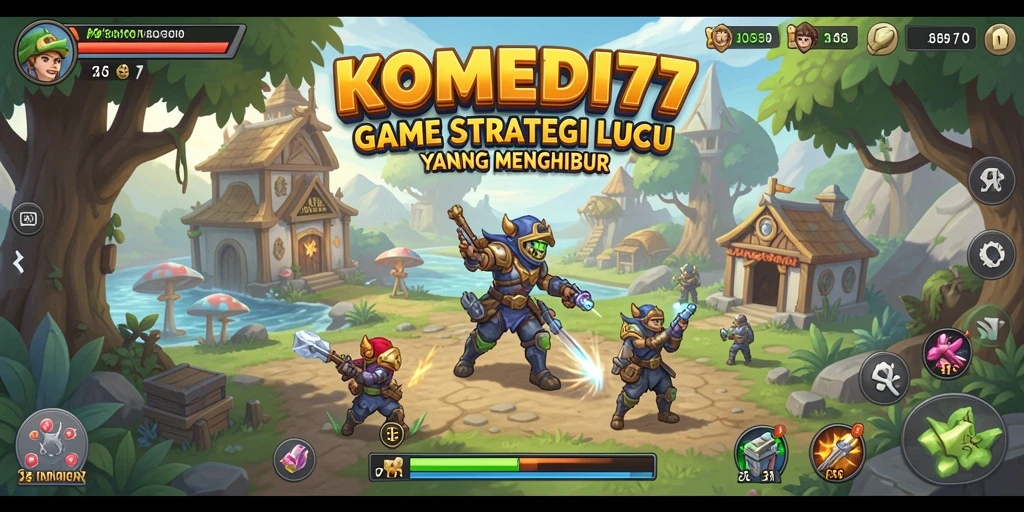 Screenshot dari gameplay lucu di KOMEDI77, penuh dengan aksi dan strategi.