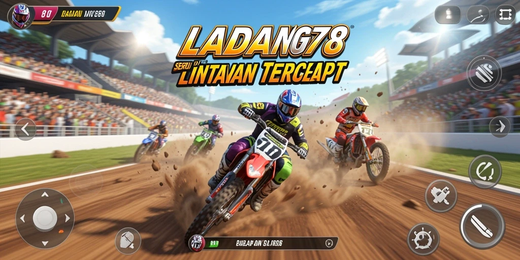 Tampilan gameplay Racing di LADANG78 dengan mobil balap yang mendebarkan.