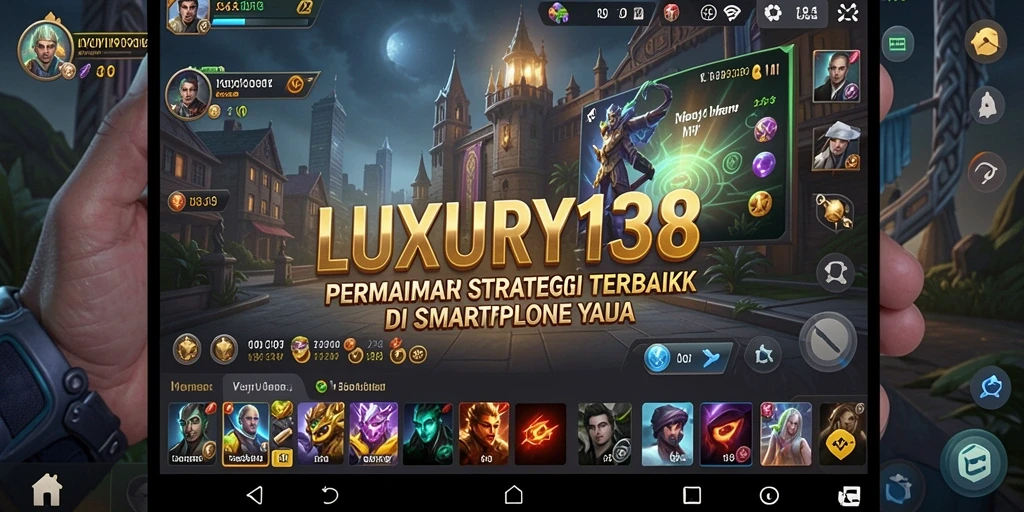 Tampilan gameplay menakjubkan dari LUXURY138 yang menampilkan pertempuran dan pembangunan.