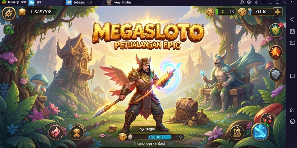 Tampilan menawan dari gameplay MEGASLOTO yang penuh petualangan RPG.