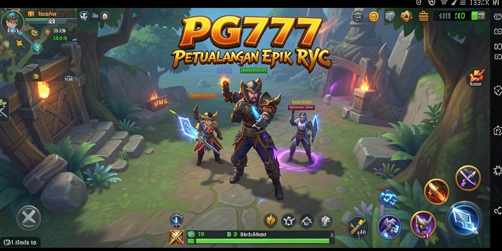 Tampilan gameplay PG777 yang kaya akan warna dan petualangan RPG.