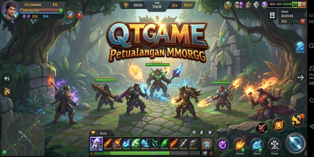 Tampilan gameplay mendebarkan dari QTGAME yang penuh aksi.