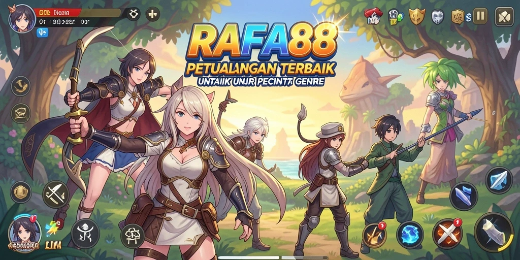 Tampilan gameplay RAFA88 yang penuh aksi dan karakter anime ikonik.