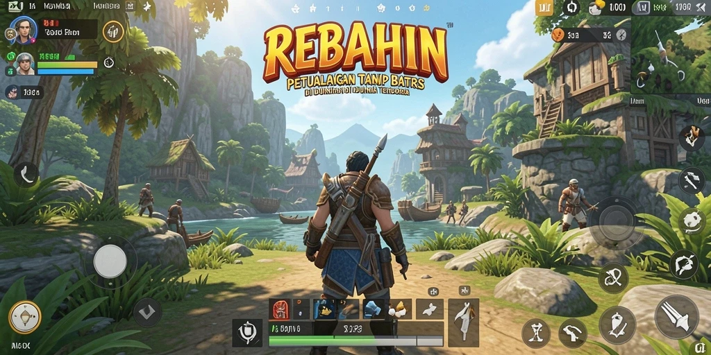 Tampilan gameplay REBAHIN yang menakjubkan dalam dunia terbuka.