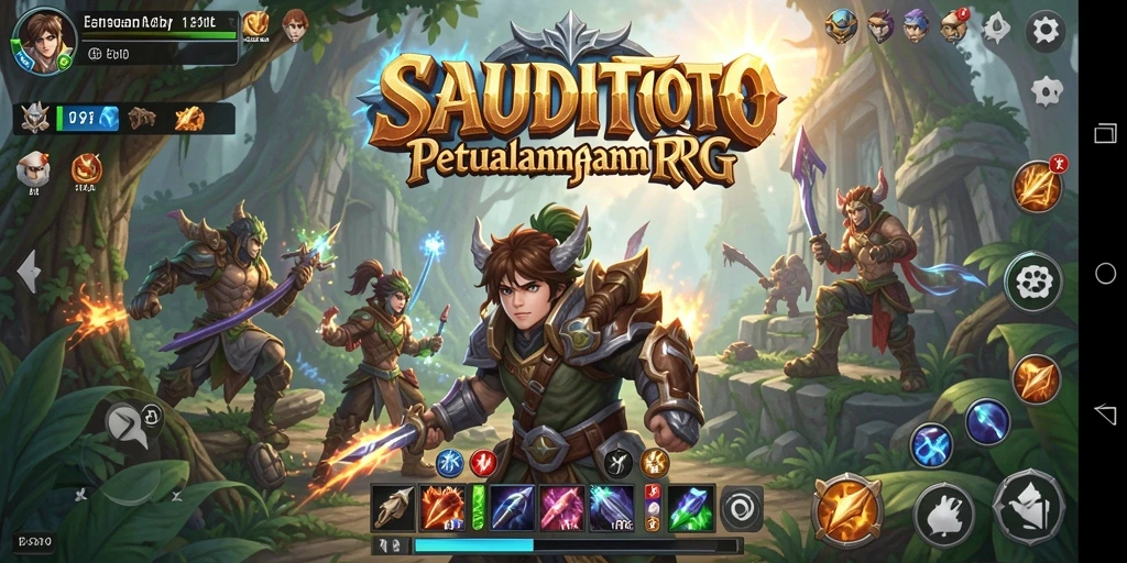 Screenshot utama yang menampilkan aksi seru dalam gameplay RPG.