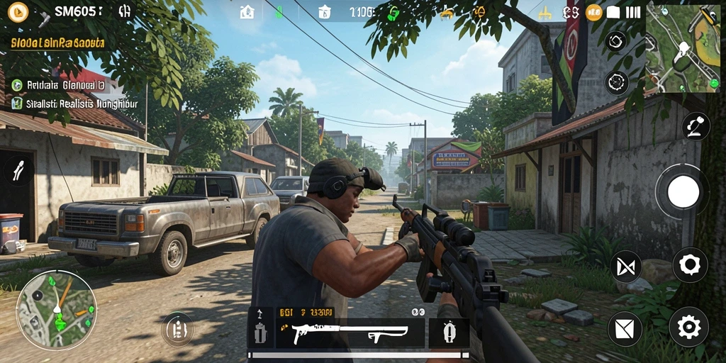 Tampilan gameplay SM605 yang menarik dalam dunia simulasi yang mendalam.