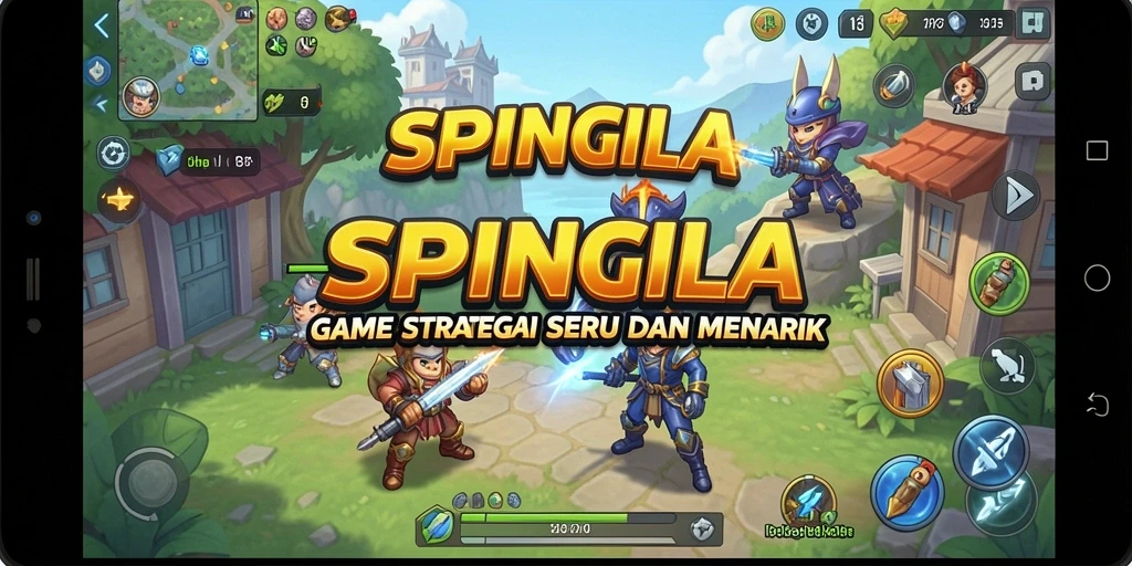 Screenshot gameplay SPINGILA menampilkan aksi seru dan strategi.