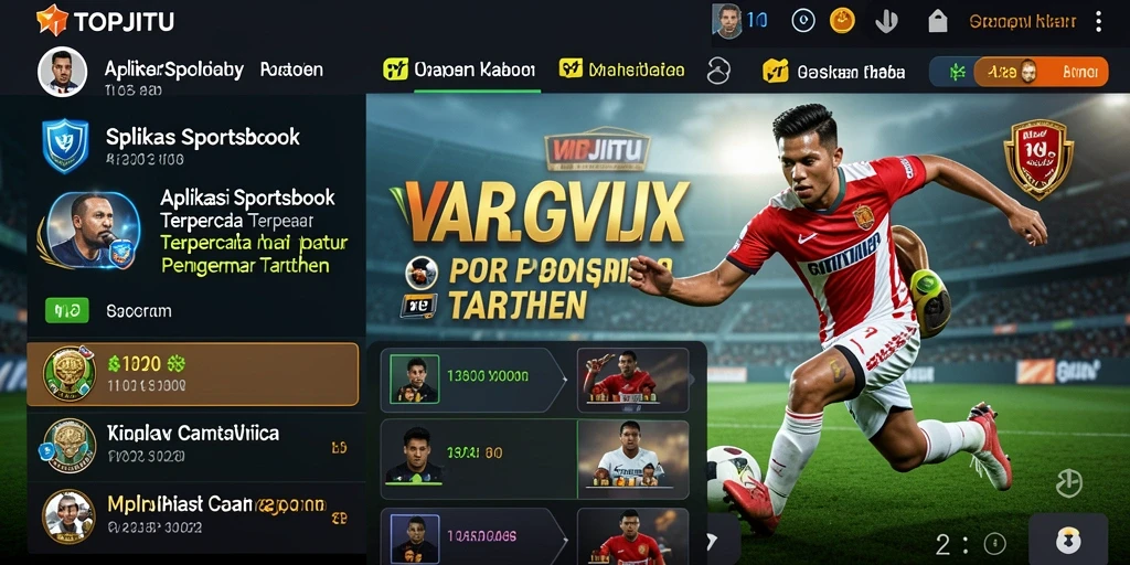 Tampilan screencast utama di TOPJITU menampilkan taruhan olahraga yang menarik.